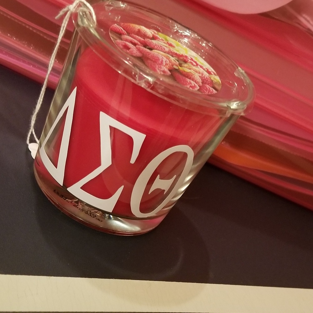 Monogrammed Candle DST Sorority